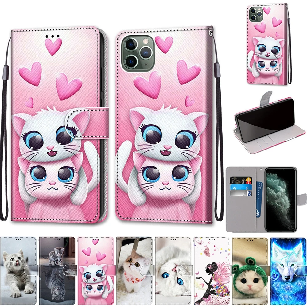 Для iPhone 11 Pro Max чехол Роскошный 3D кошелек флип для телефона XS 6 6s X XR 7 8 Plus кожаный с