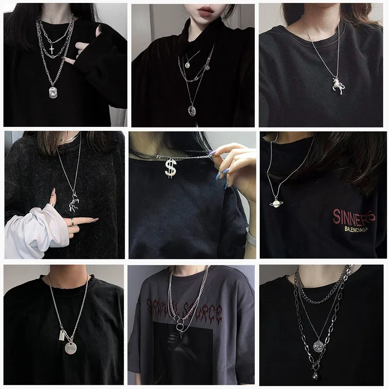 Женское и мужское длинное ожерелье с подвеской SOHOT украшение в стиле хип хоп