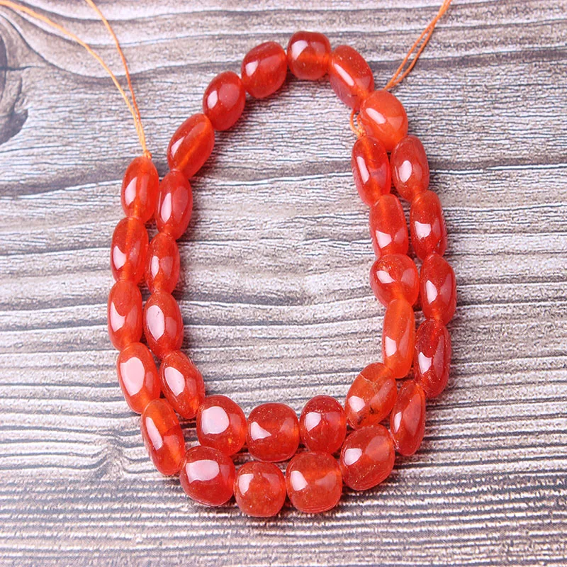 

Lan Li Fashion Jewelry Carnelian 8x12mm Loose Beads Round Bead Bracelet Necklace Suitable For Men And Women Diy Charm Amulet