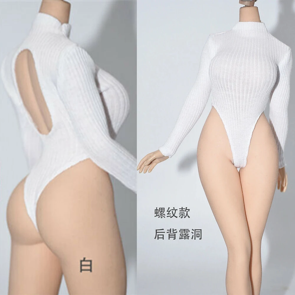 

1:6 Female Jumpsuit One Piece White Hollow Swimsuit Clothes Model For 12" Female Phicen TBL JO Figure Body In Stock
