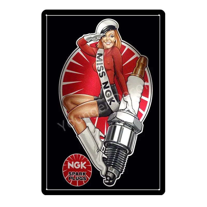YD1551EI Что хороший залив Бензин свечи зажигания NGK винтажный Декор двигатель масло Металл оловянные знаки гоночный плакат с командой стены гаража табличка YI-153 - Цвет: YD1551EI