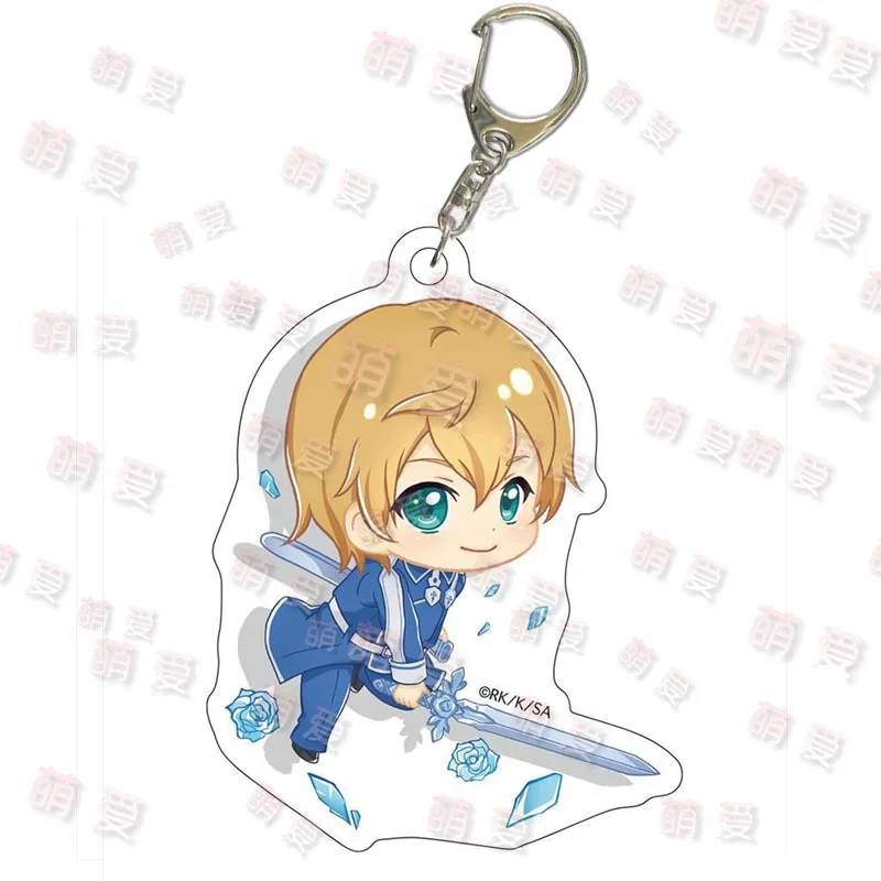 

Anime Sword Art Online Key Chains Yuuki Asuna Acrylic Valentine's Keyring Cute Cartoon Student Backpack Menwomen Gift Keychain