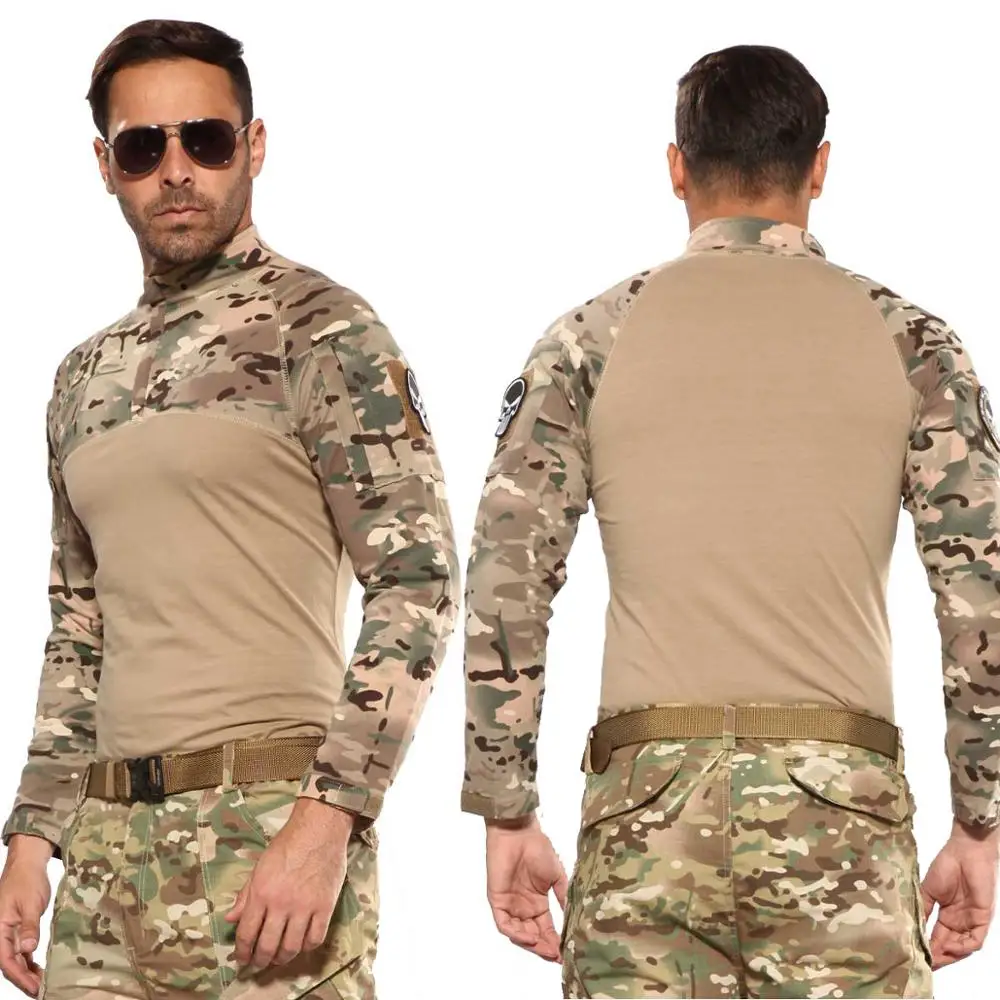 Камуфляжная рубашка с длинным рукавом хлопок + 5% спандекс цвет в ассортименте |