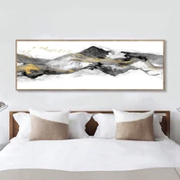 modern abstract landscape oil painting on canvas golded mountains posters and prints wall art picture for living room home decor