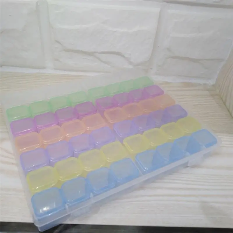 

56 Grid 5d Diamond Painting Accessories Storage Box Diamond Painting Drill Storage Box Transparent Container