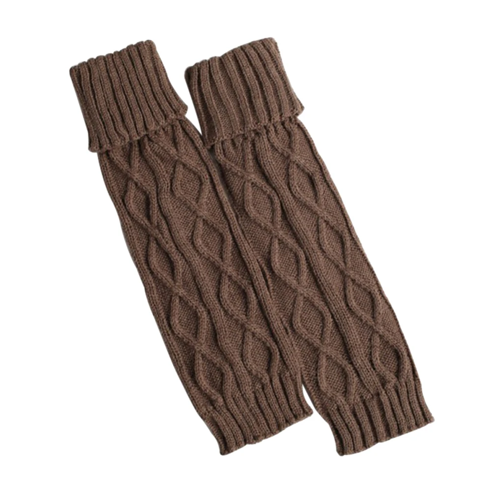 Зимние носки для девочек Для женщин однотонные Цвет кардиган Крючковой вязки