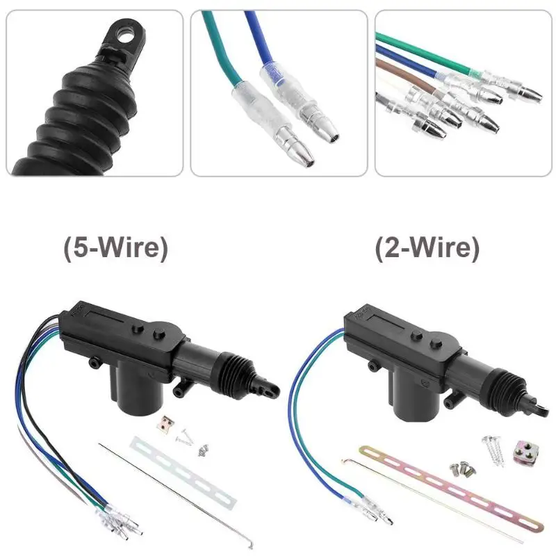 

Universal 12V Car Central Locking System Anti-theft Central Lock 2/5 Wires Solenoid Actuator Door Motor Auto Accessories