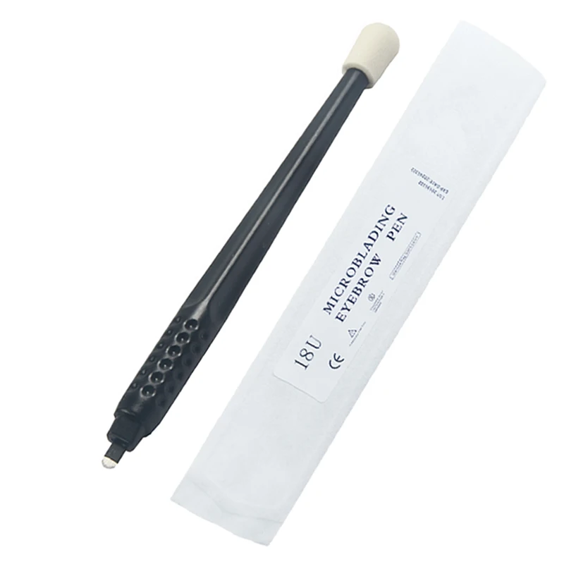 Lápiz de Microblading desechable con esponja, herramientas de mano para maquillaje permanente de cejas, alta calidad, 10 unids/paquete