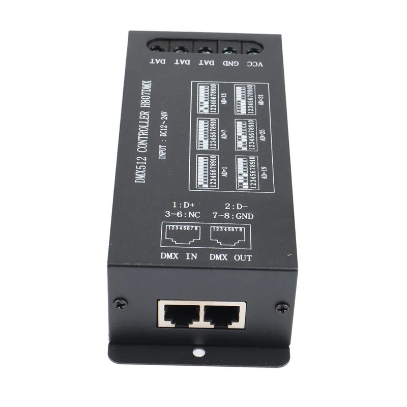 

H807DMX DMX512 Controller 1024 Pixels RGB Controller 13 Channels DMX Controller for WS2812 WS2813 DMX Stage Light
