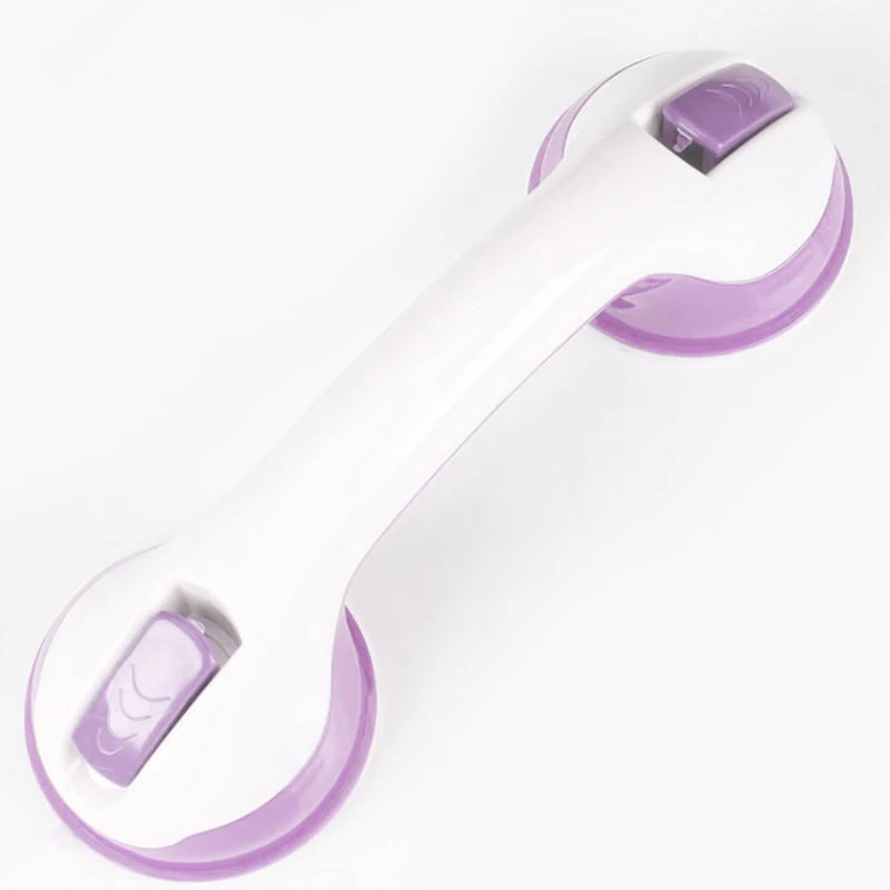 Purple Часы с чашкой на присоске для ванной ручка поручень для душевой безопасности Дверные поручни кухонные стеклянные двери безопасность душа противоскользящая поддержка-LB - Цвет: Purple
