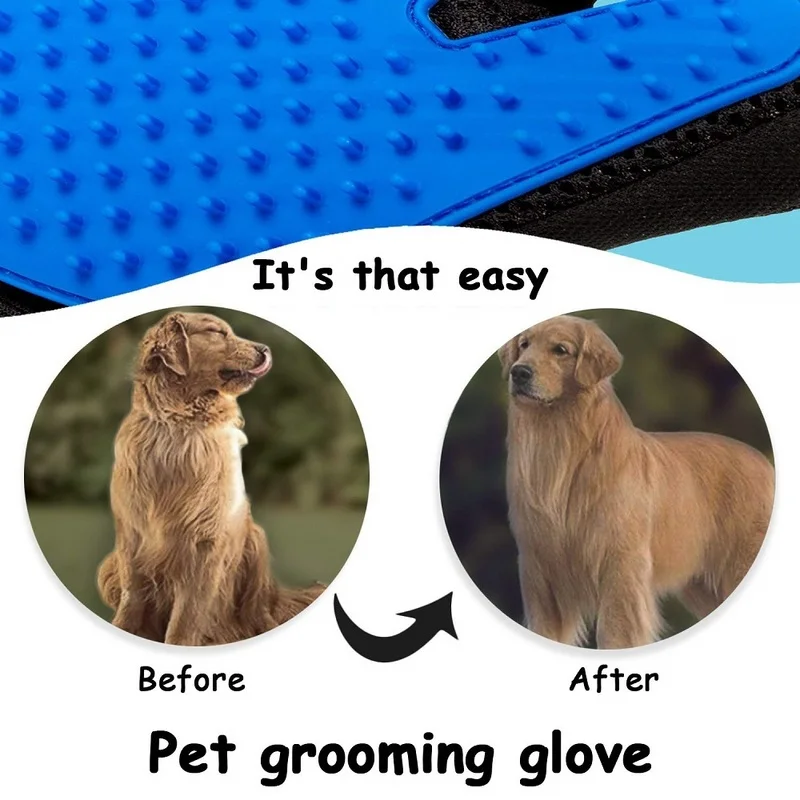 

Pet Dogs Cat Grooming Cleaning Brush Glove Comb Cat Hair Epilation Brush Gloves Dog Bath Back Shower Massage Glove Dog Comb