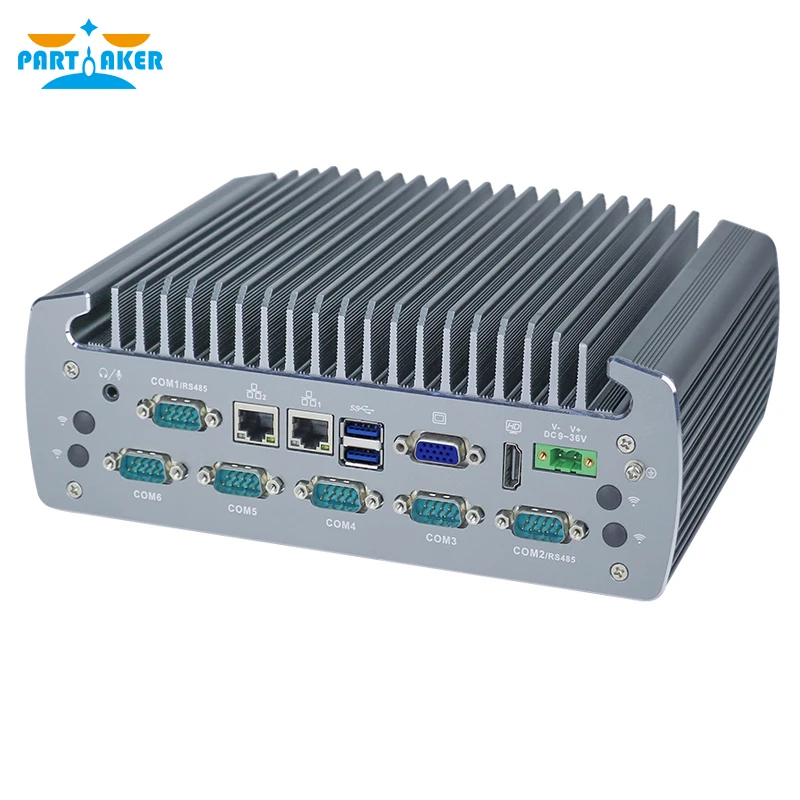 

Partaker Embedded Industrial PC Intel Core i5-6200u 2 i211-AT LAN Intel Fanless Barebone Mini PC External SIM card slot