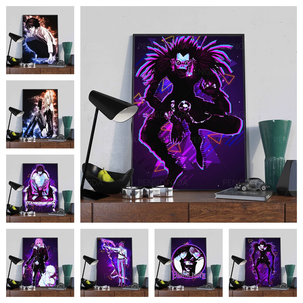 

Wall Artwork Modular Paintings Death Note Pictures Hd Prints Japanese Anime Modern Home Poster Canvas for Living Room Decoration