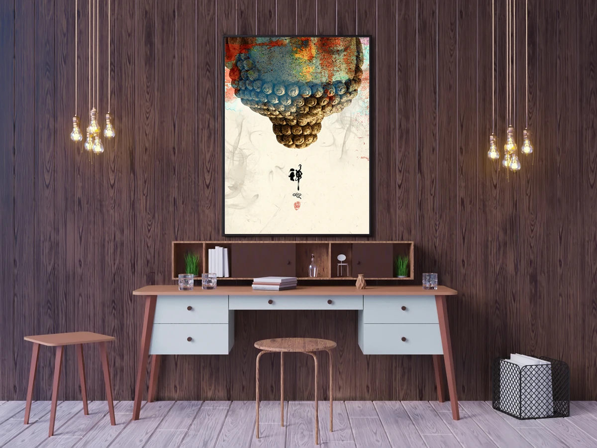 Китайский Стиль холст картины постеры с мотивами буддизма и принты настенные для