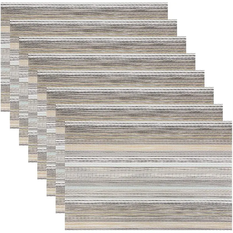 

Promotion! Fresh and Antiskid Western Restaurant Heat Insulation Cup Mat Rectangular Table Mat Bowl Mat 8PCS
