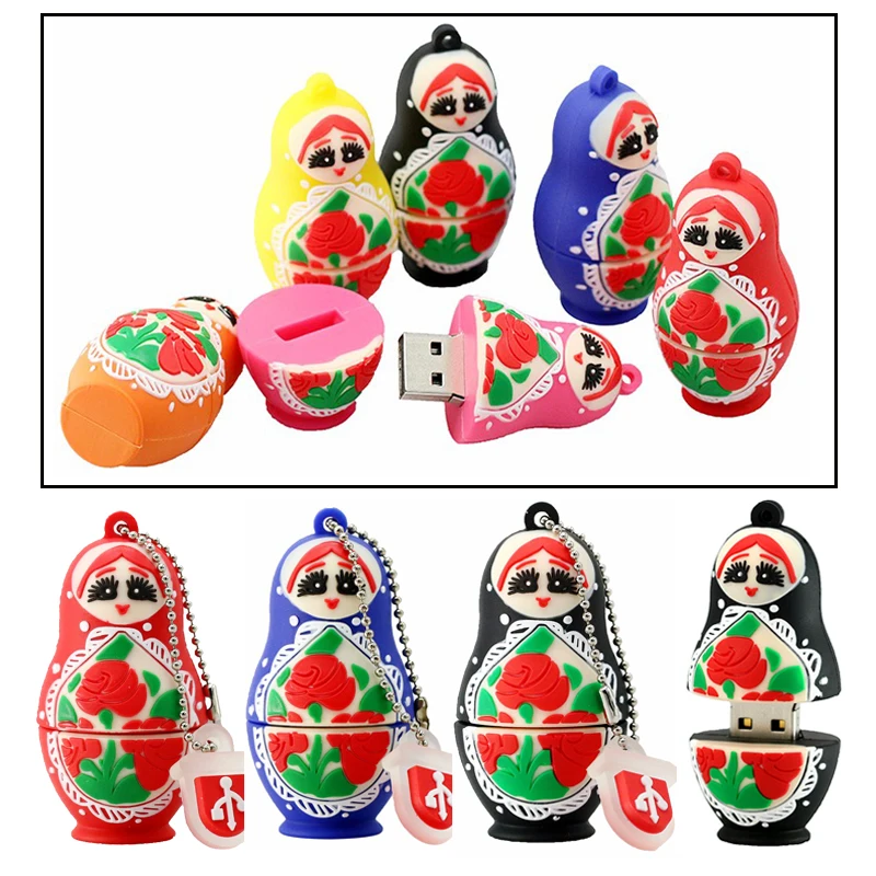 Usb флеш-накопитель, прекрасная Матрешка, USB флеш-накопитель, 4 ГБ, 8 ГБ, 16 ГБ, 32 ГБ, 128 ГБ, USB 2,0, флеш-накопитель, карта памяти, русская кукла, флешка