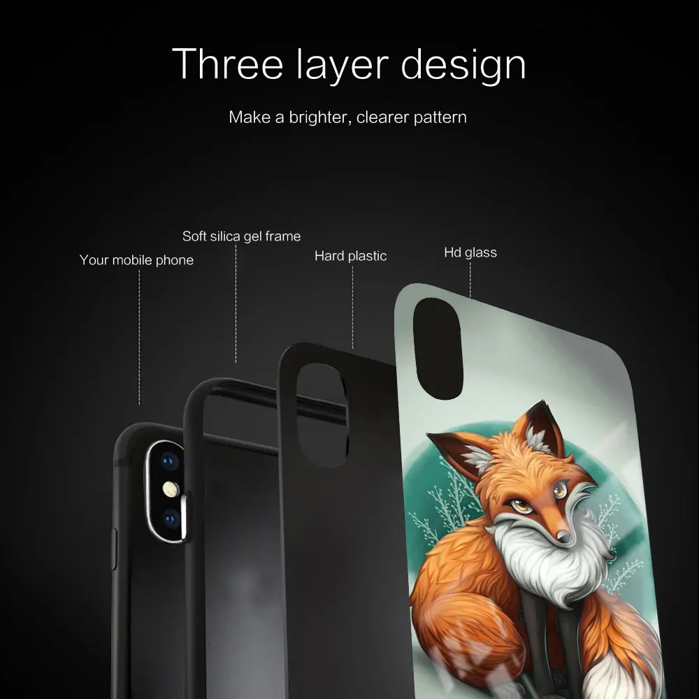 Мягкий силиконовый стеклянный чехол для iPhone 13 12 11 Pro X XS Max XR 8 7 6 Plus SE 2020 S черный с