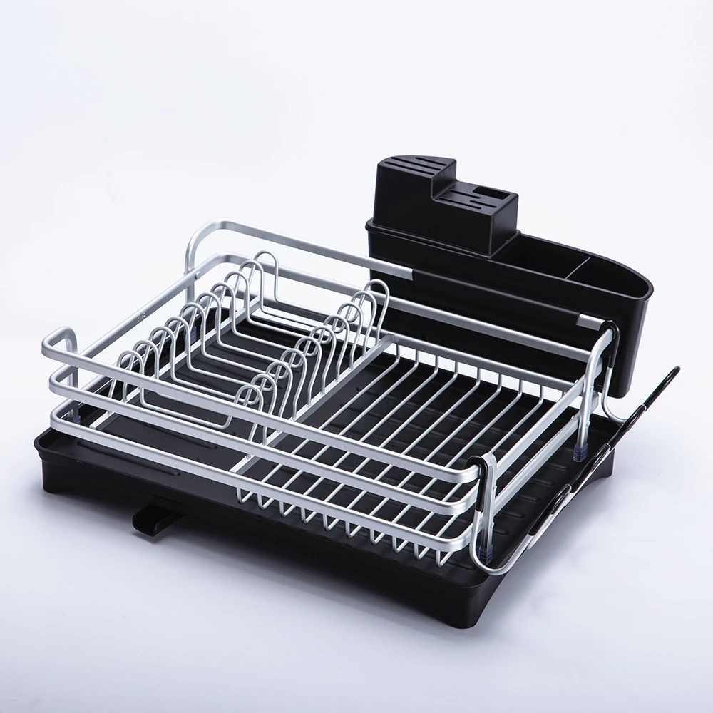 Серебристый не ржавеет алюминиевая кухонная сушилка для посуды держатель слива