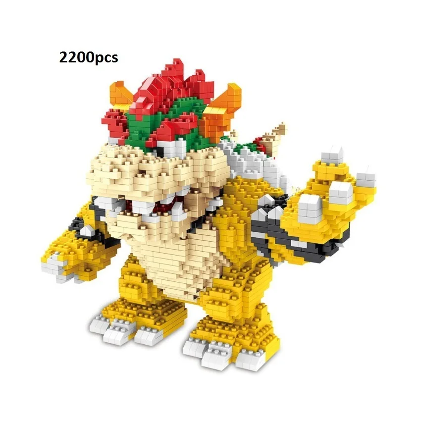Мини-кубики ZMS сборные фигурки аниме модель Bowser строительная игрушка игрушки Yoshi
