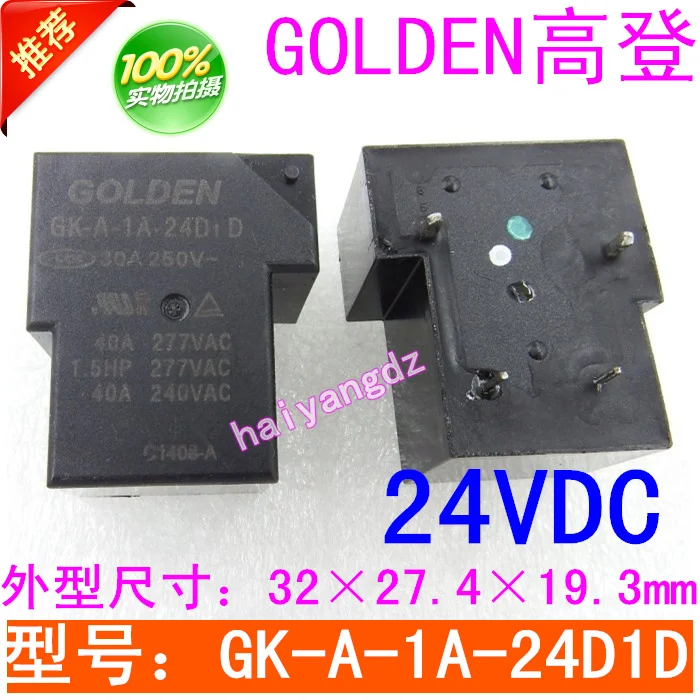 

Welder Welding Machine Dedicated Golden Relay 24VDC GK-A-1A-24D1D 30A 40A High Power Relay