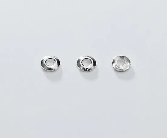 silver 5 шт./лот, 925 пробы, серебряная круглая Рассыпчатая прокладка 3,5 мм, 4 цвета, дисковая нижняя часть, отдельные лотки, распорки, сделай сам, ювелирные изделия, изготовление браслетов - Цвет: silver