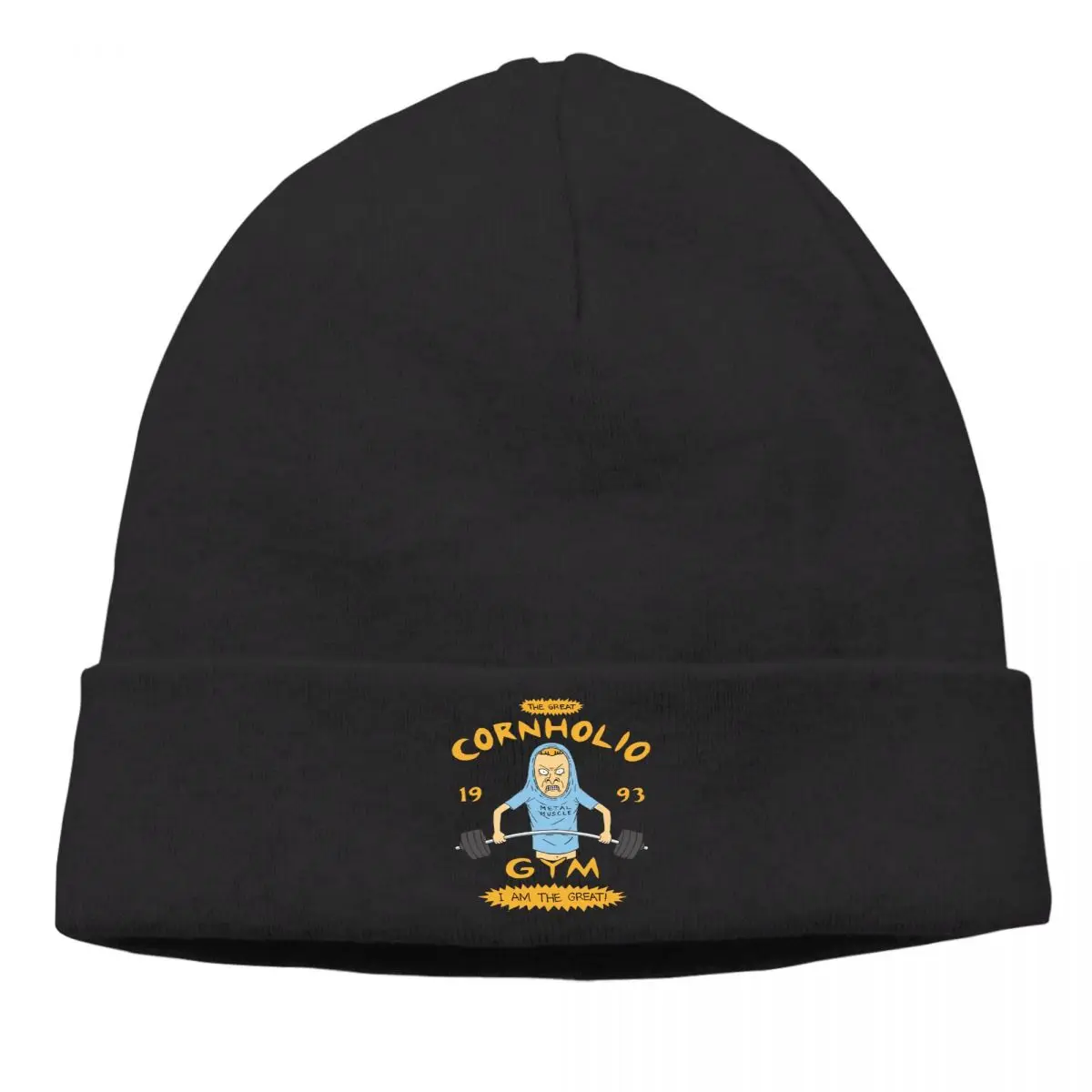 

Cornholio Gym Inspired Bonnet Homme Outdoor Knitted Hat Beavis and ButtHead Chat Hilarious Animation Skullies Beanies
