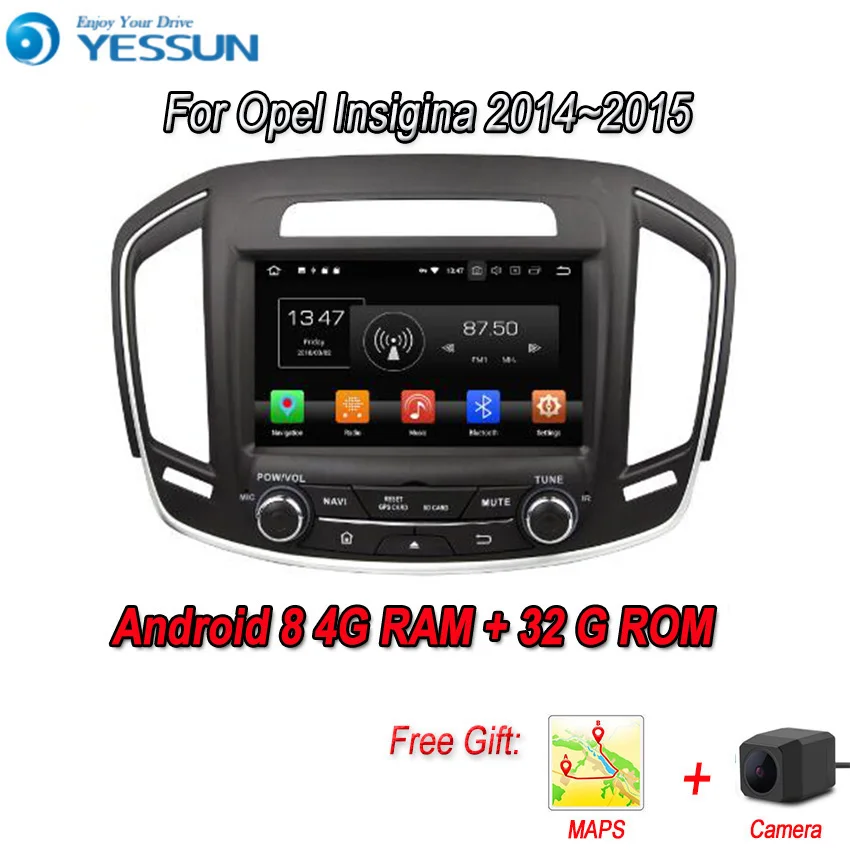 Автомобильный мультимедийный плеер YESSUN 4 Гб ОЗУ для Opel Insignia 2014 ~ 2015 с GPS-навигацией