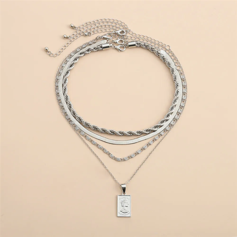 4 шт./компл. многослойный резной кулон с портретом для монет Женские винтажные