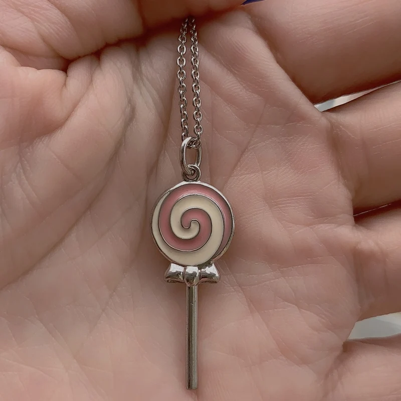 Горячая Мода 925 стерлингового серебра романтическая подвеска в виде леденца