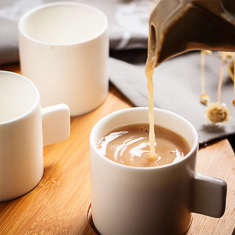 Новый скандинавский простой стиль кофейная кружка стеклянный поднос бамбуковый