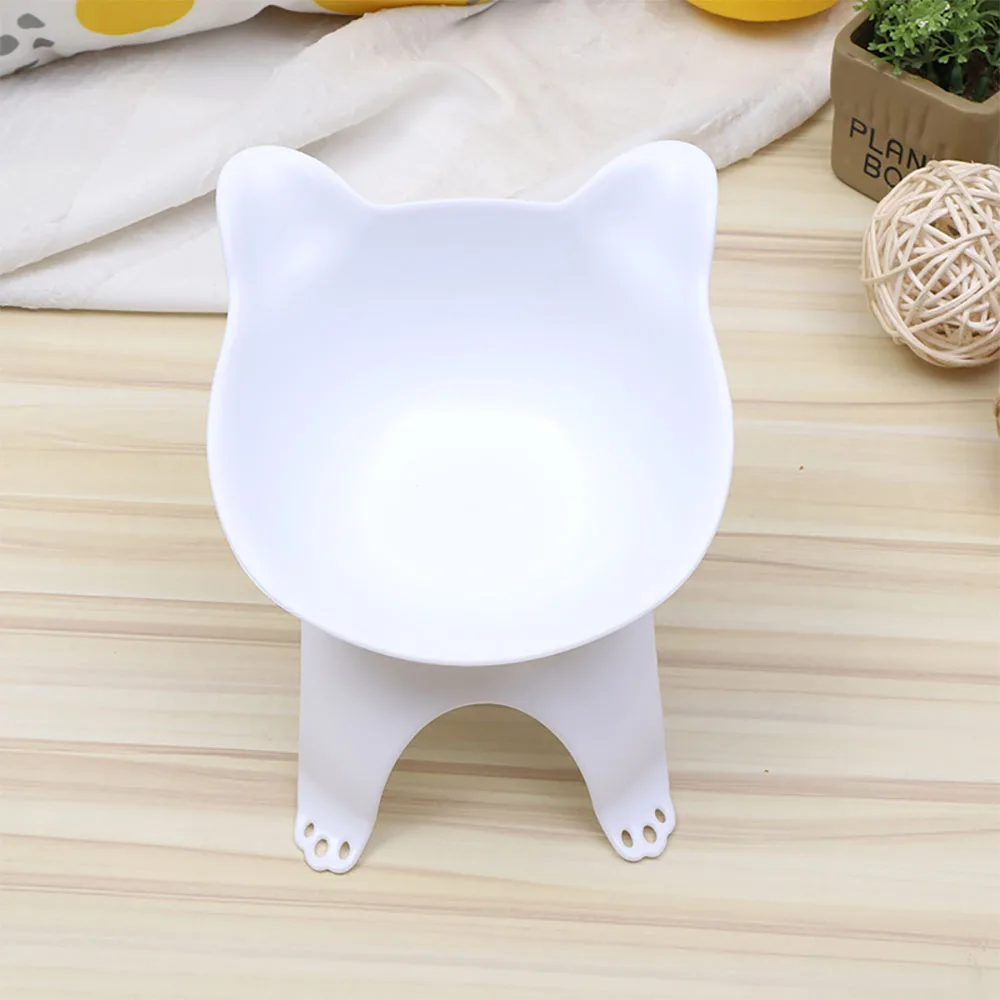 

Cat Single Bowl Cartoon Claw-shaped Bottom Pet Food Bowl Stable Protection Spine Tilting Supplies Essential Accessories for Pets