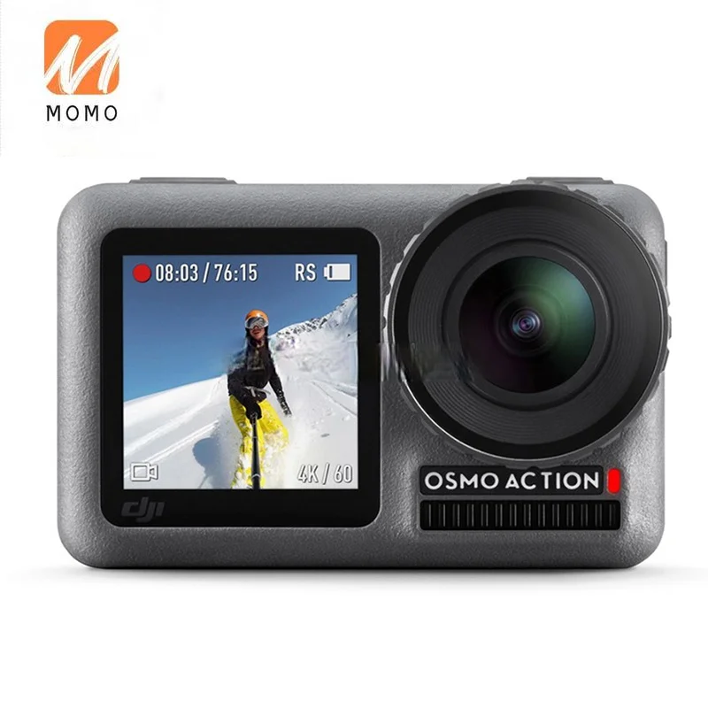 للبيع جديد تعزيز عمل كاميرا مقاوم للماء 4K HDR UHD 60FPS كاميرا رياضية مزدوجة سوبر مكافحة هزة شاشات مزدوجة