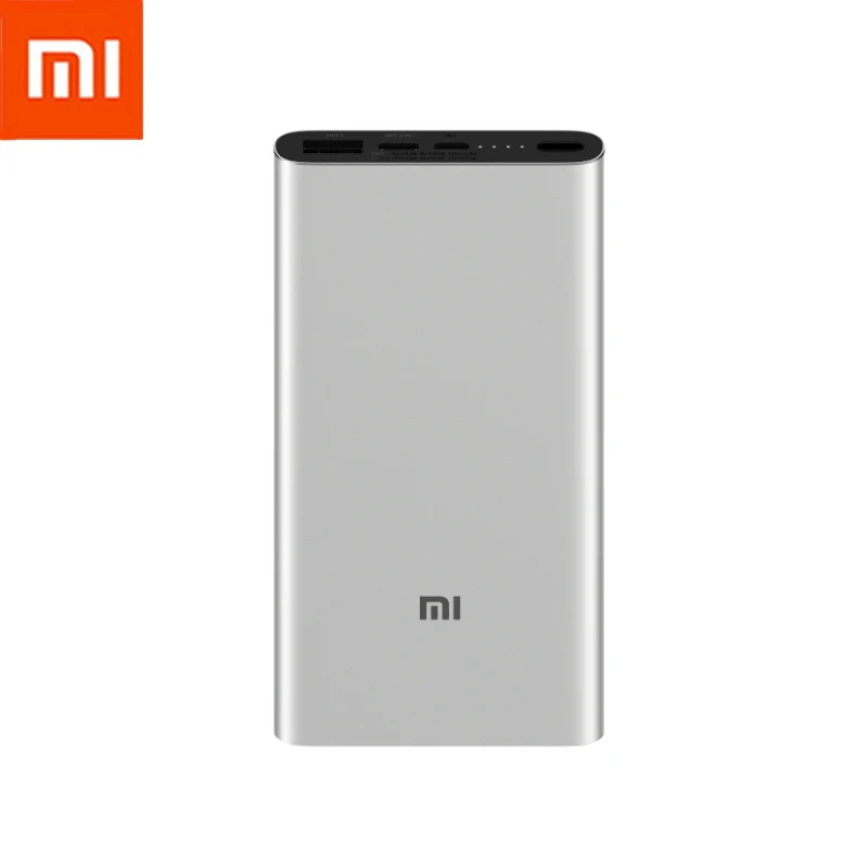 Xiaomi Mi внешний аккумулятор 10000 мА/ч 3 двухсторонняя Быстрая зарядка USB-C Двойной вход двойной выход PLM12ZM 10000 мА/ч внешний аккумулятор для iPhone