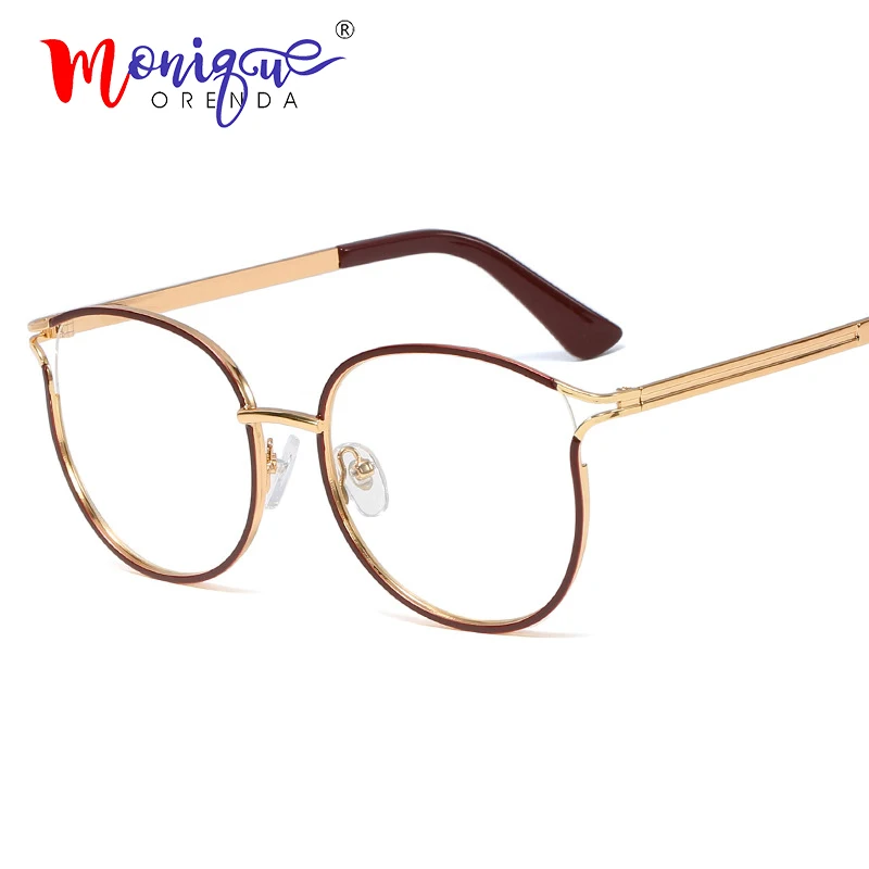 Модные классические очки в металлической оправе кошачий глаз TR90 женские и