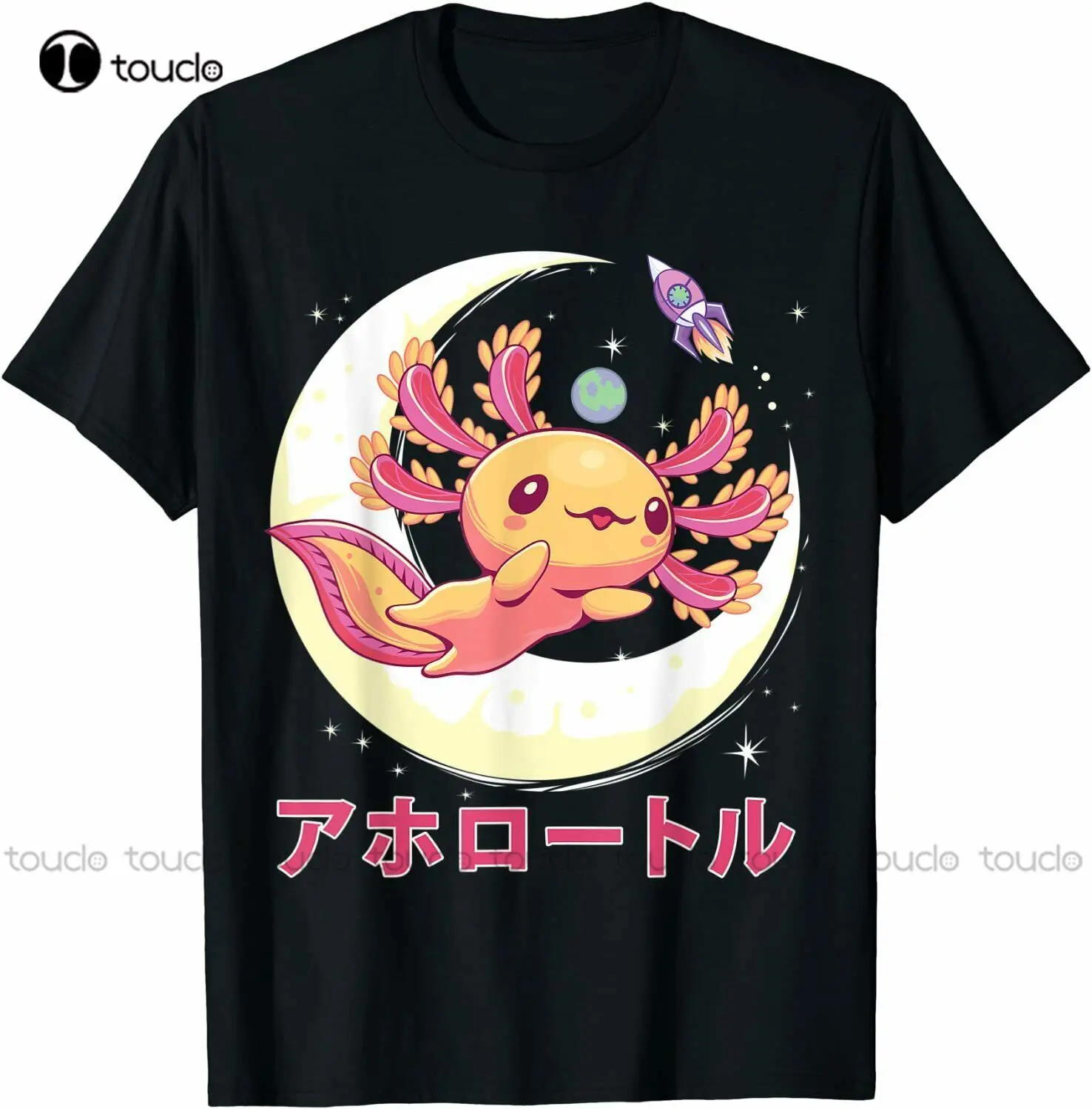 

Новая Милая Pastel Goth Axolotl Kawaii японское аниме эстетика Nu Goth Футболка-женская хлопковая футболка
