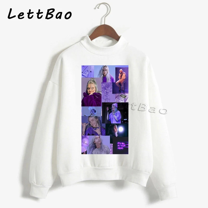 Billie Eilish толстовки свитер уличная Эстетическая Готическая Moletom Feminino Ullzang Harajuku на заказ Женская толстовка Femme 90s