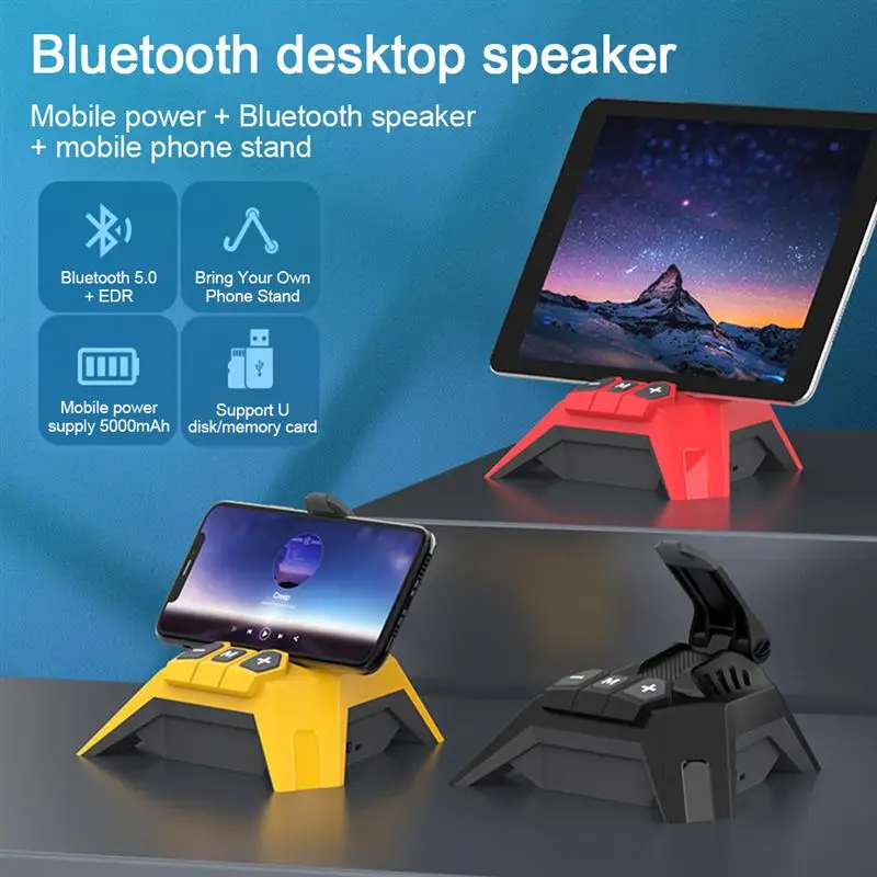 

Bluetooth-совместимый динамик, держатель телефона, беспроводной динамик, порт s Su 3,5 мм, подключение к телефону и выходу карты TF