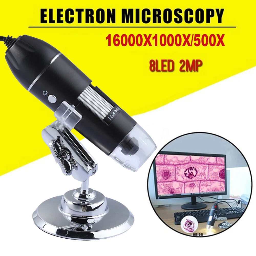 Электронный микроскоп 1600X 1000X 500X 3 в 1 портативный цифровой Type c с интерфейсом Micro USB