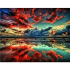 Картина по номерам сделай сам, Прямая поставка, 40x50, 50x65 см, хунся на море, пейзаж ручной работы для гостиной, Настенный декор, картина маслом