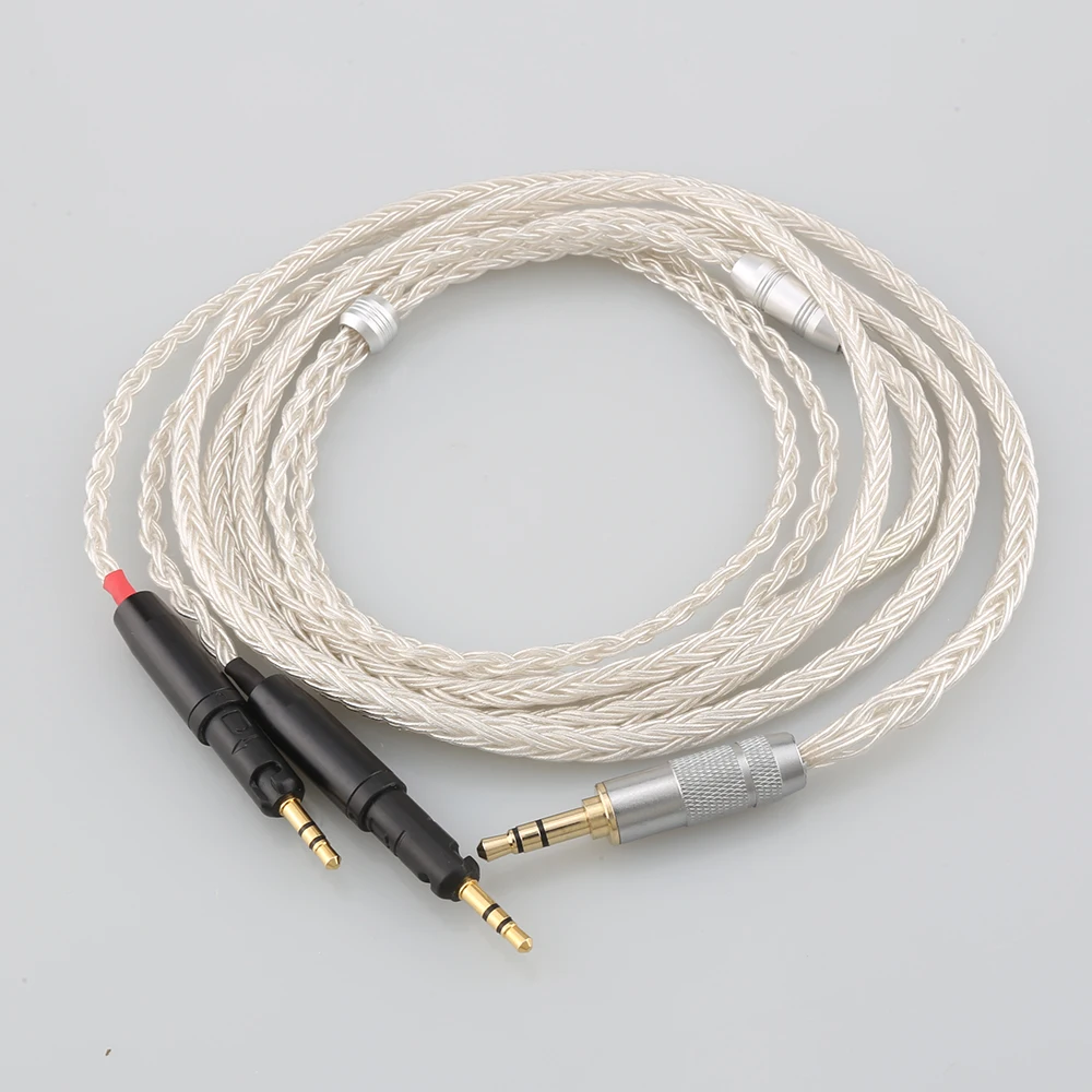 

6.5mm 2.5mm XLR 4.4mm 16 Core OCC Silver Plated Braided Earphone Headphone Cable For Audio-Technica ATH-R70X