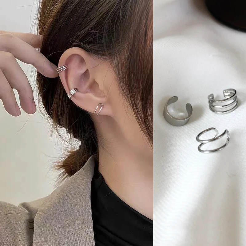 

Fashion Simple Smooth Ear Cuffs Clip Earrings for Women No Piercing Fake Cartilage Earring Gifts
