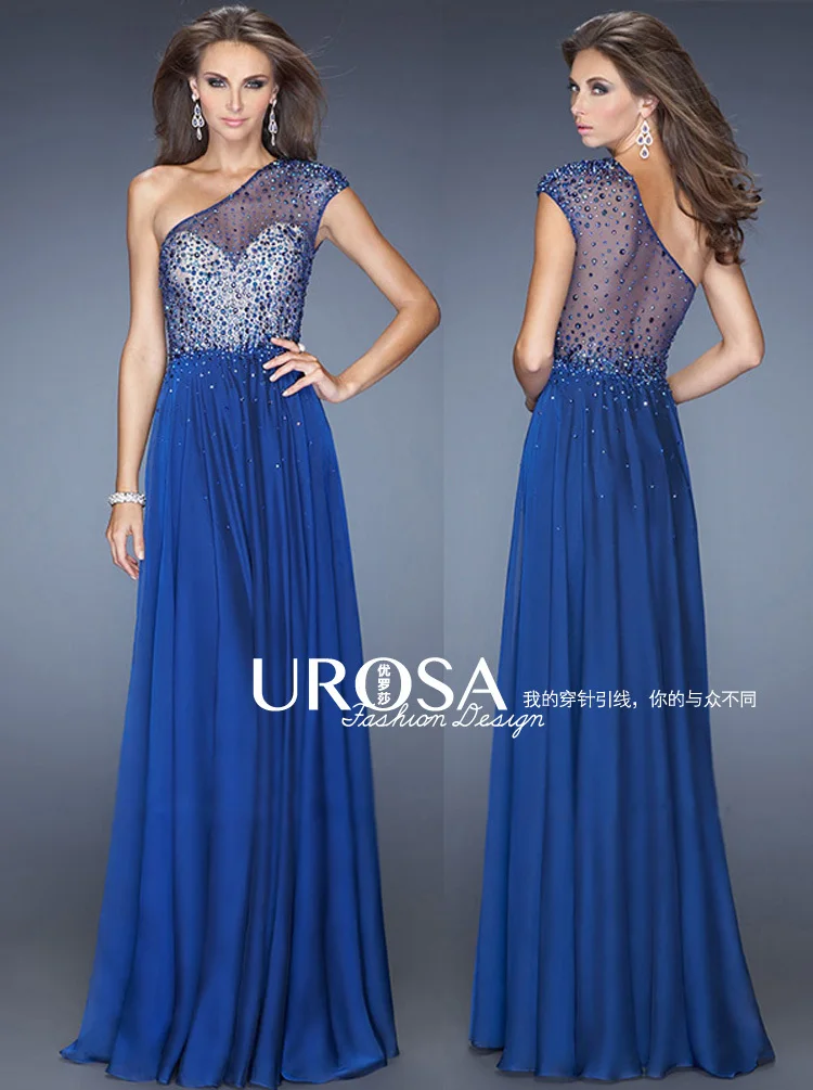 

Бесплатная доставка платье vestido de renda vestido longo; Платье на одно плечо с украшением в виде кристаллов 2018 дизайн синее длинное платье в пол, Форма...