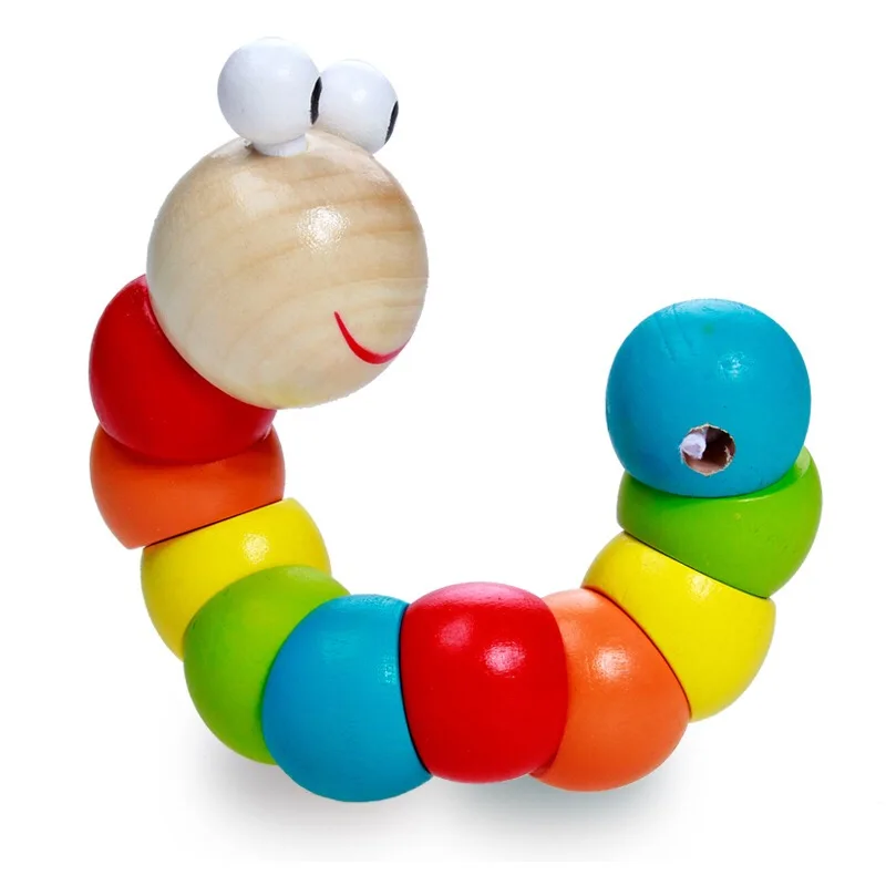 

Игрушки Монтессори, деревянный червь, Обучающие Раннее Обучение, Детские тренировочные пальцы, гибкие игры, детский подарок