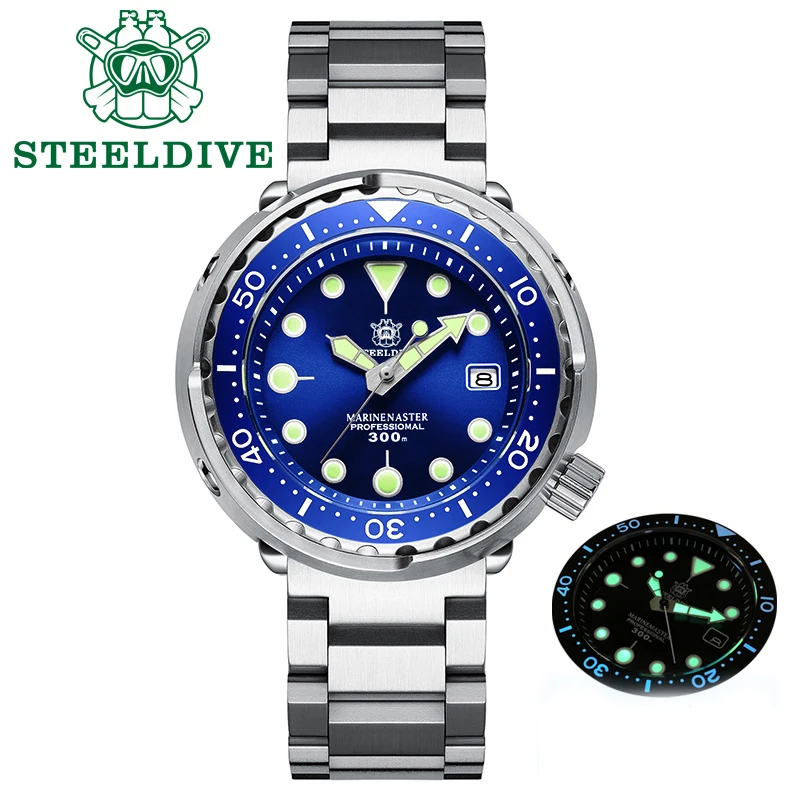 

STEELDIVE SD1975 Men's Diving Watch Ceramic Bezel Luminous Sapphire Tuna Japan NH35 Automatic Movement Men's Mechanical Watches