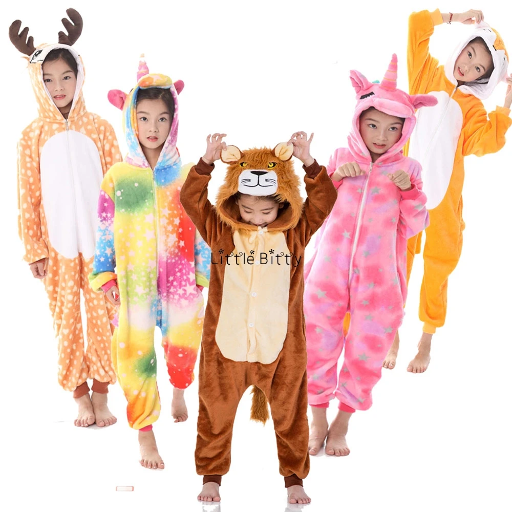 Новая детская пижама с радужным мультяшным единорогом для девочек панда Зебра