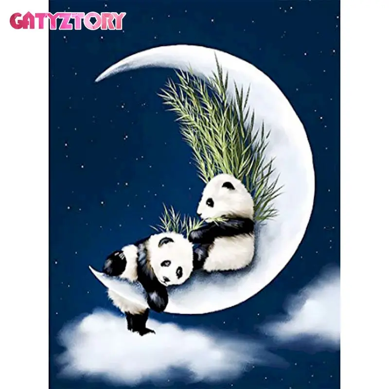 

GATYZTORY 5D DIY Diamond Painting panda Rhinestones Pictures Diamond Embroidery Sale Animal Cross Stitch Mosaic Crafts Kit