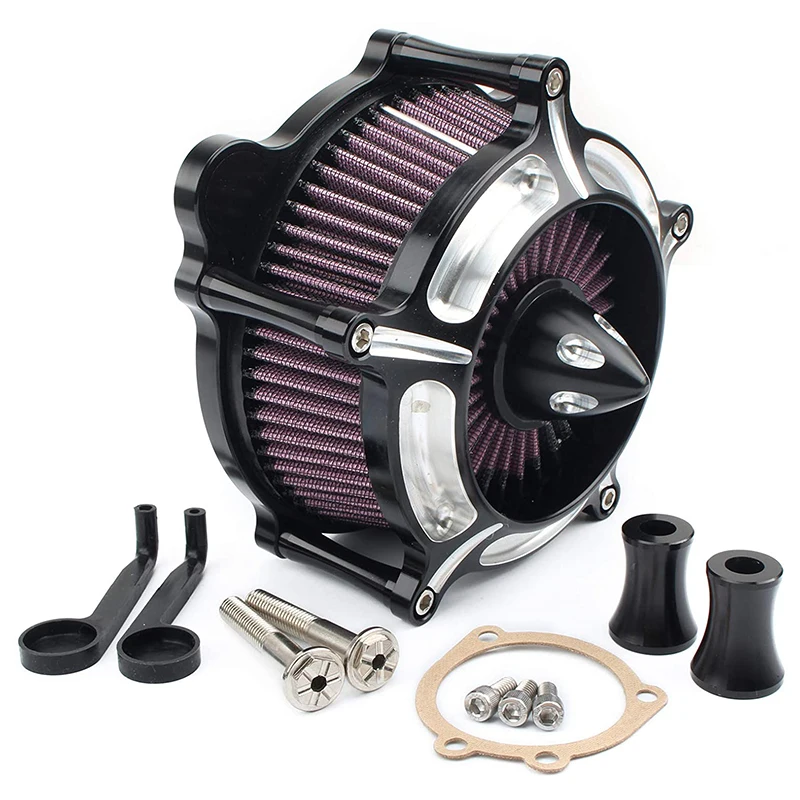 

Turbine Spike Air Cleaner Intake Filter For Harley Dyna Twin Cam 99-2017 Softail 93-2015 Touring Street Glide 93-2007