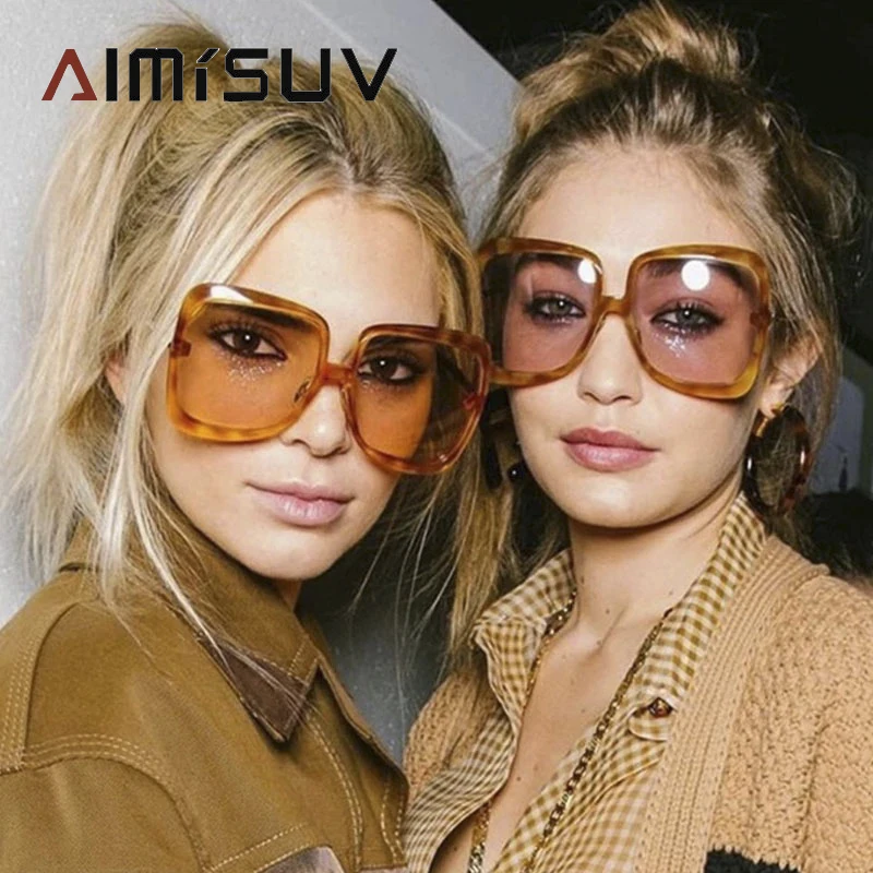 

AIMISUV Classic Retro Sunglasses Women Oversize Frame Sun Glasses Lady Gradient Lens Vintage Travel Goggles Female oculos UV400