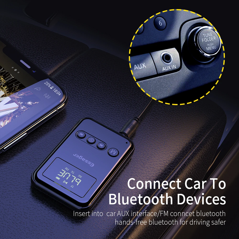 Передатчик Essager Bluetooth 5 0 приемник разъем 3 мм Aux аудио беспроводной адаптер для ПК