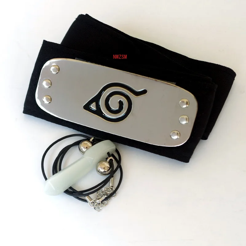 

Ninja Anime Deidara Akatsuki Organization Cosplay Accessories kit With Black Headband and necklace